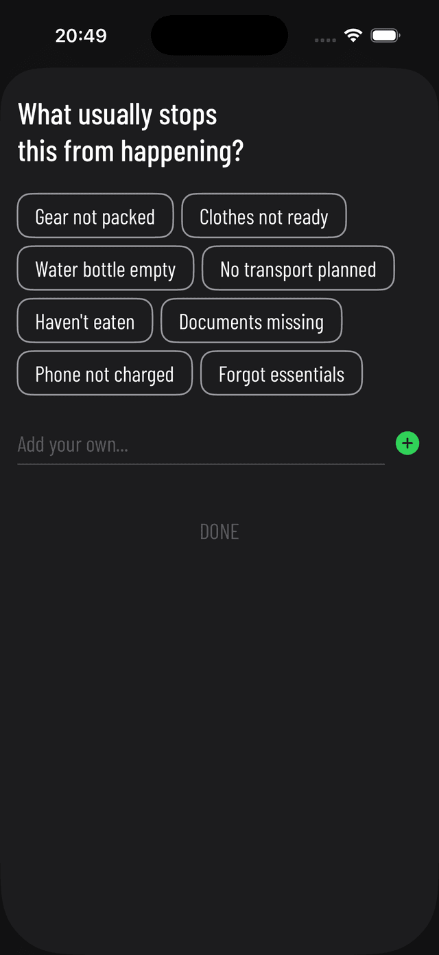 FrictionList — Friction selection